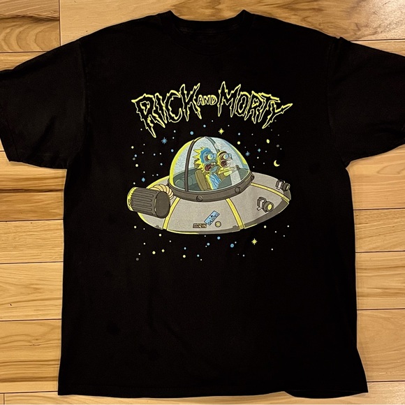 RICK AND MORTY ADULT SWIM TEE SHIRT SIZE LARGE/ BIG KIDS—FUNNY GRAPHICS— - Picture 1 of 12